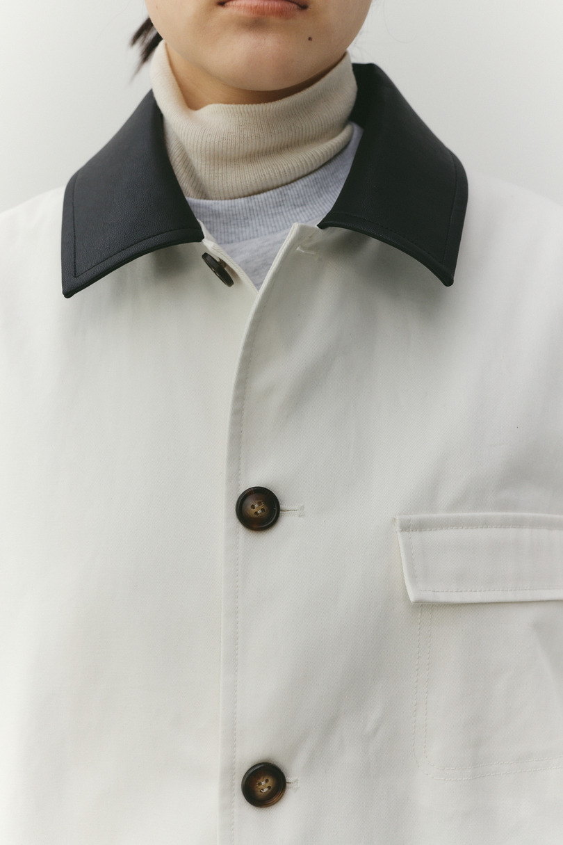 フェイクレザーカラーカバーオール 詳細画像 WHT 11