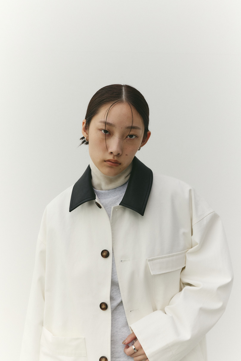 フェイクレザーカラーカバーオール 詳細画像 WHT 6