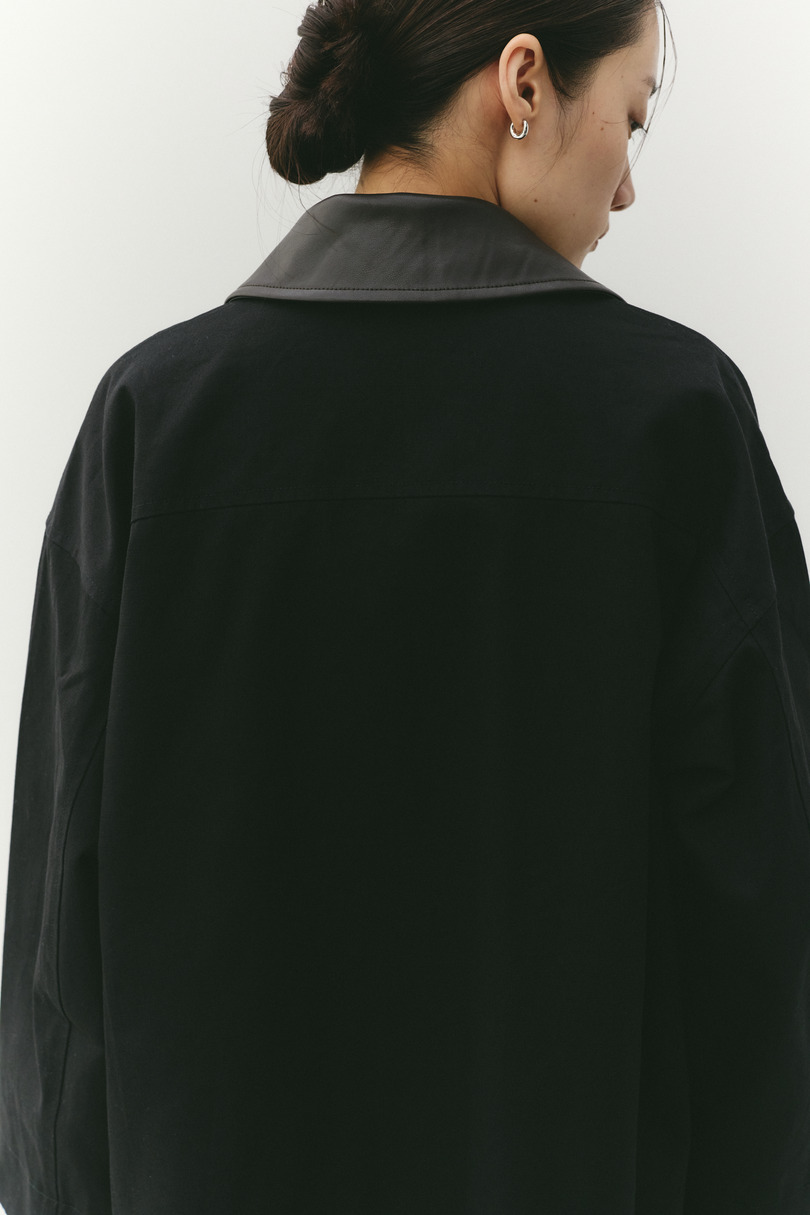 フェイクレザーカラーカバーオール 詳細画像 BLK 11