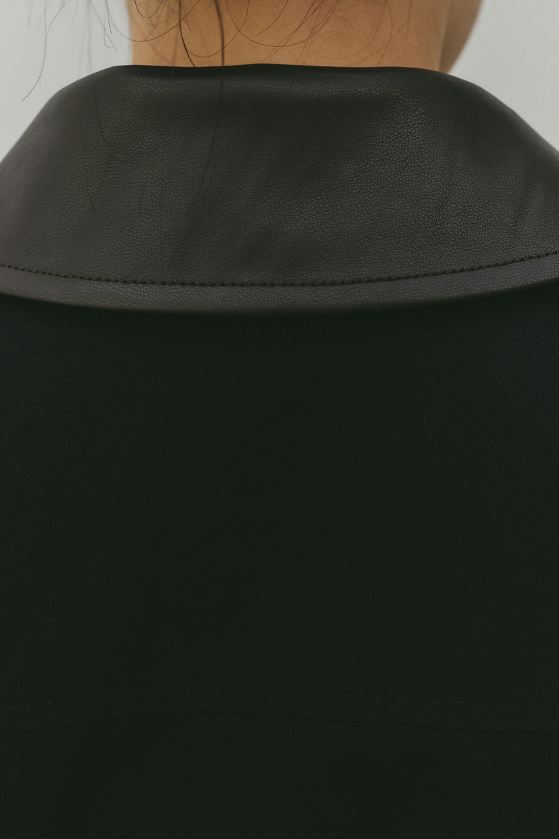 フェイクレザーカラーカバーオール 詳細画像 BLK 12