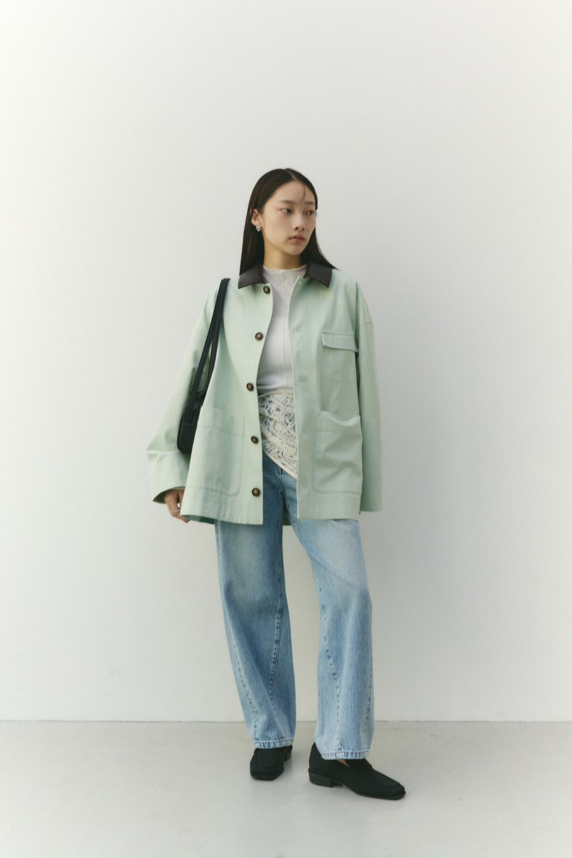 フェイクレザーカラーカバーオール 詳細画像 MINT 2