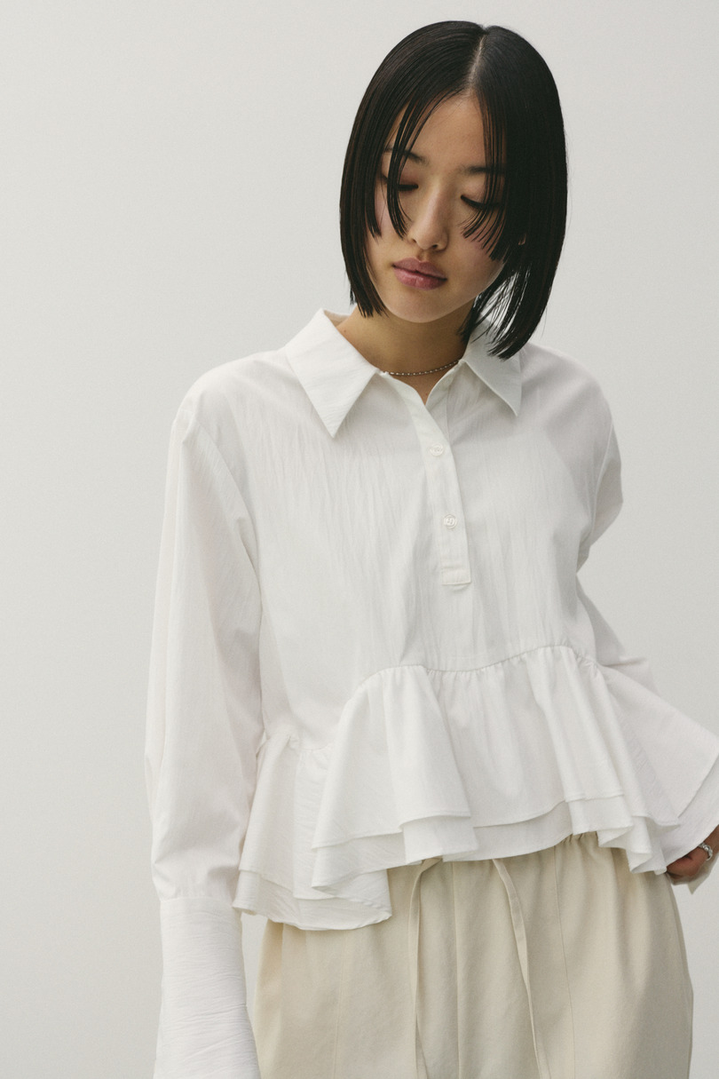 ヘムフリルシャツ 詳細画像 WHT 5