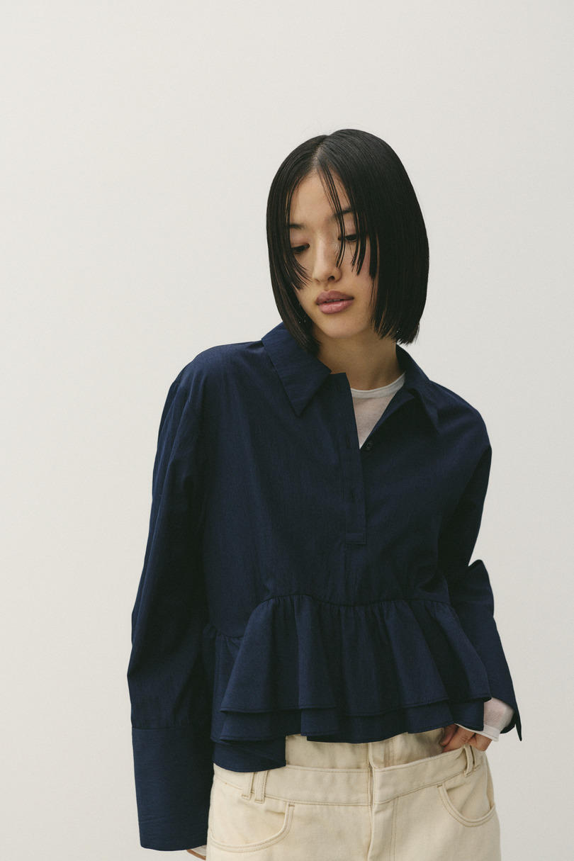 ヘムフリルシャツ 詳細画像 NVY 5