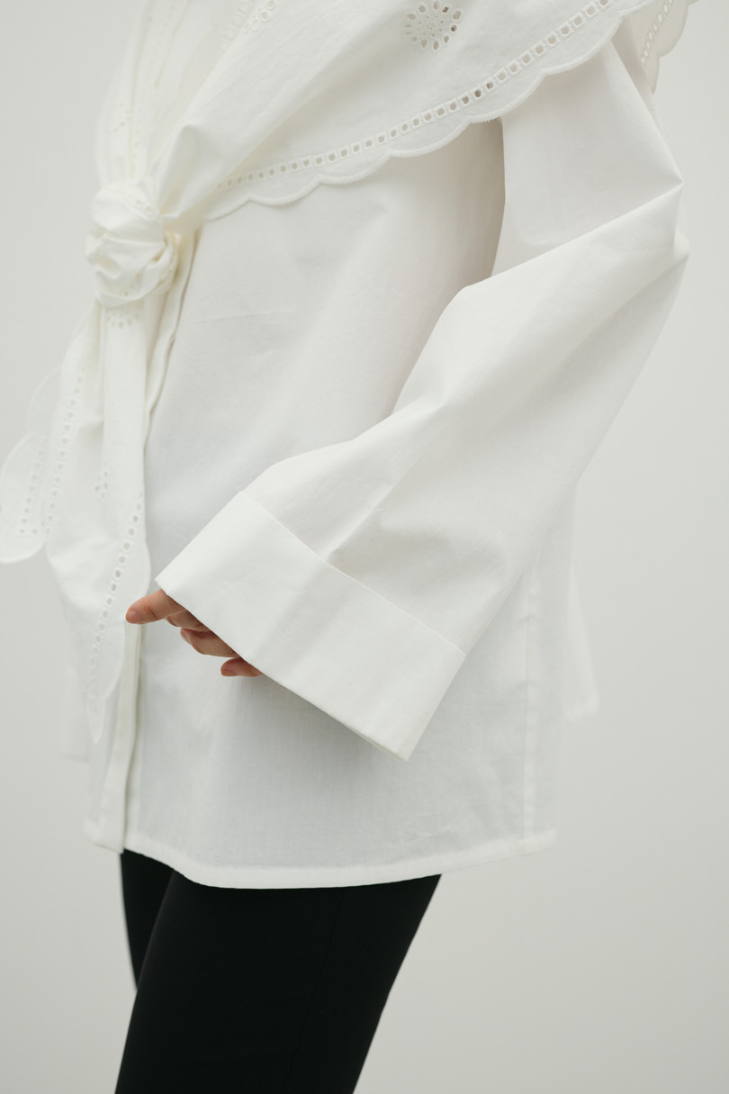 カットワークカラーブラウス 詳細画像 WHT 6