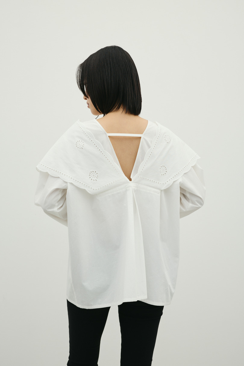 カットワークカラーブラウス 詳細画像 WHT 7