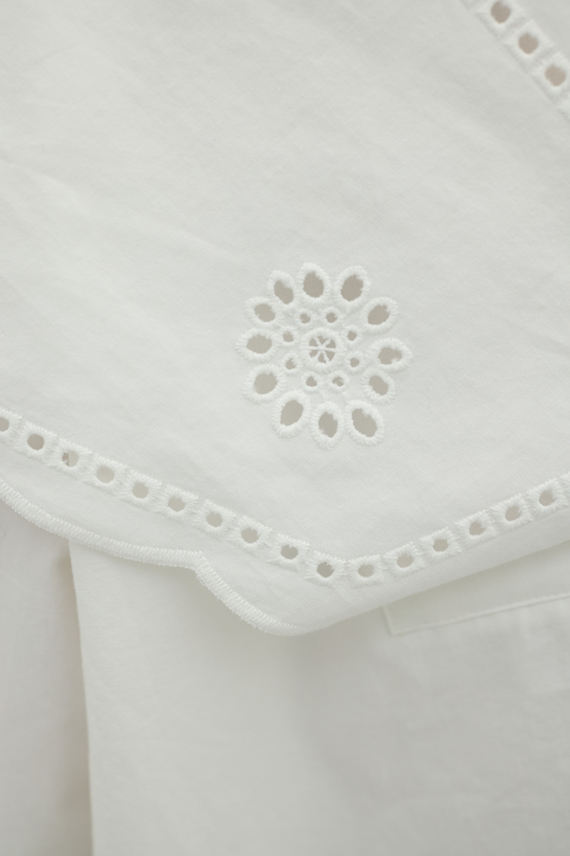 カットワークカラーブラウス 詳細画像 WHT 9