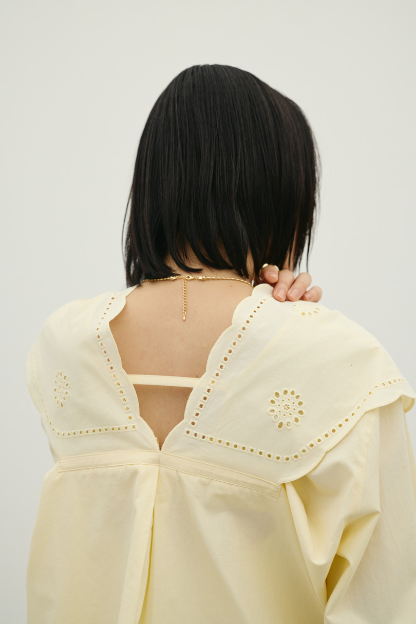 カットワークカラーブラウス 詳細画像 L/YEL 10