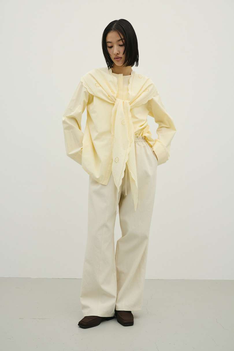 カットワークカラーブラウス 詳細画像 L/YEL 3