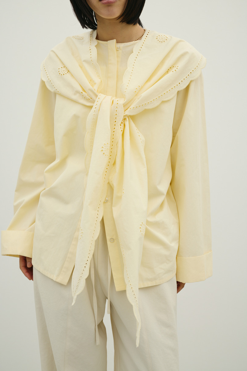 カットワークカラーブラウス 詳細画像 L/YEL 6