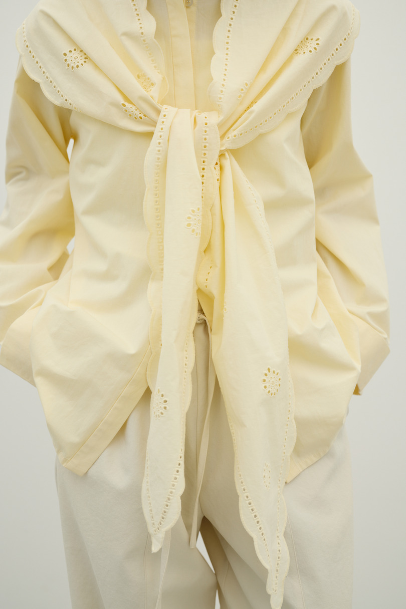 カットワークカラーブラウス 詳細画像 L/YEL 8