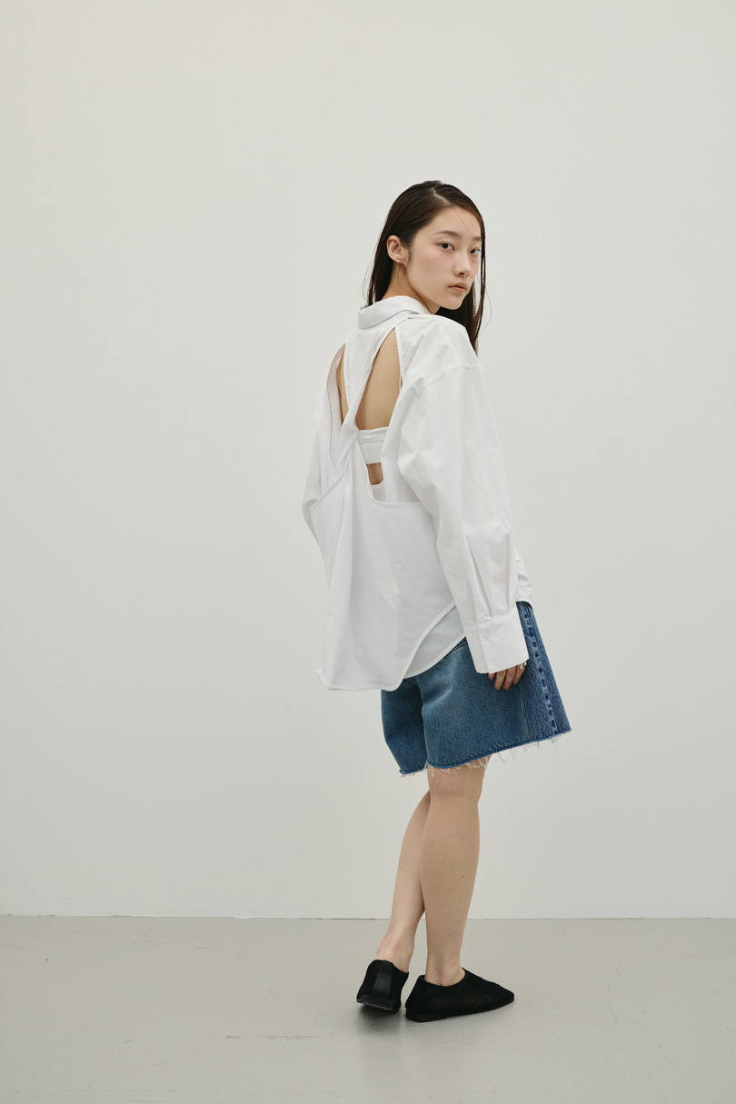 バックオープンデザインシャツ 詳細画像 WHT 3