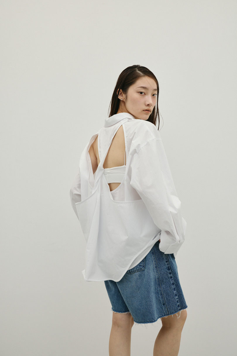 バックオープンデザインシャツ 詳細画像 WHT 4