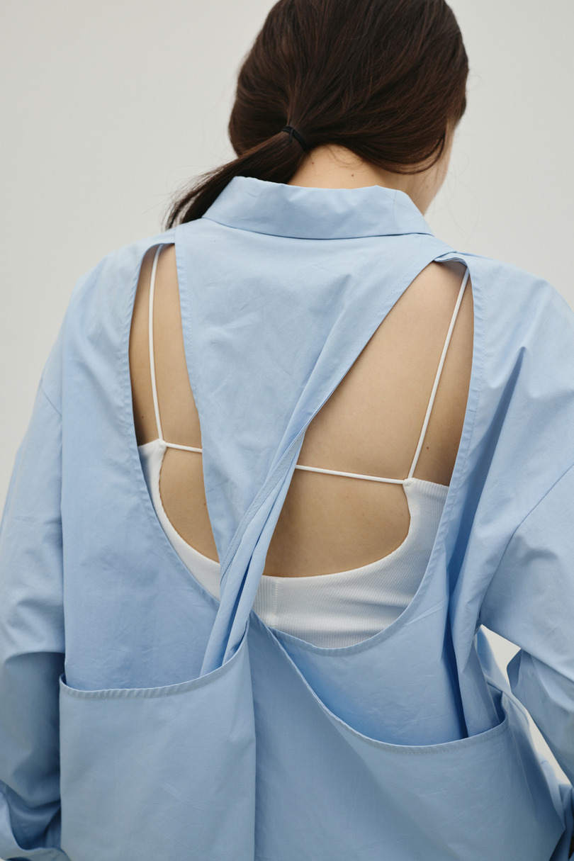 バックオープンデザインシャツ 詳細画像 SAX 13