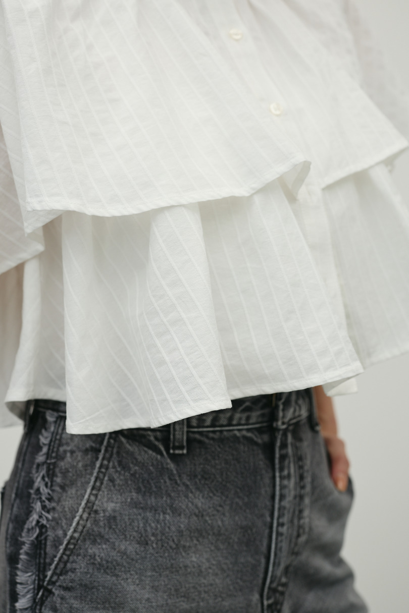 ティアードフリルシャツ 詳細画像 WHT 10