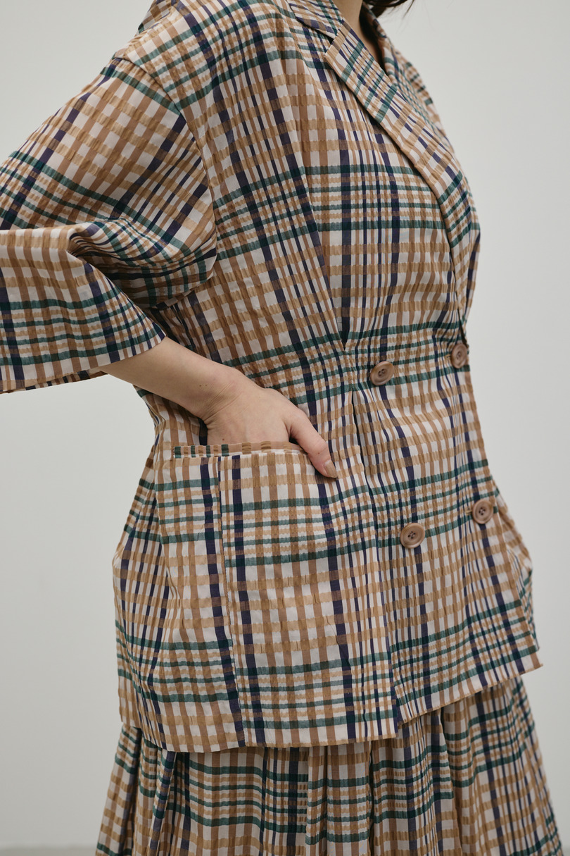 シアーチェックジャケット 詳細画像 柄BEG 14