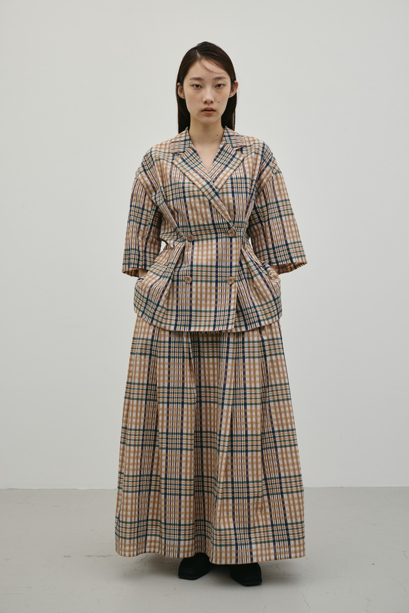 シアーチェックジャケット 詳細画像 柄BEG 3