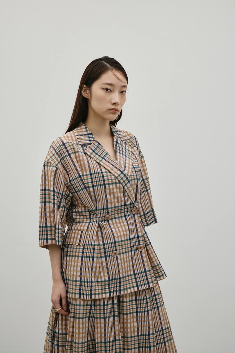 シアーチェックジャケット 詳細画像 柄BEG 7