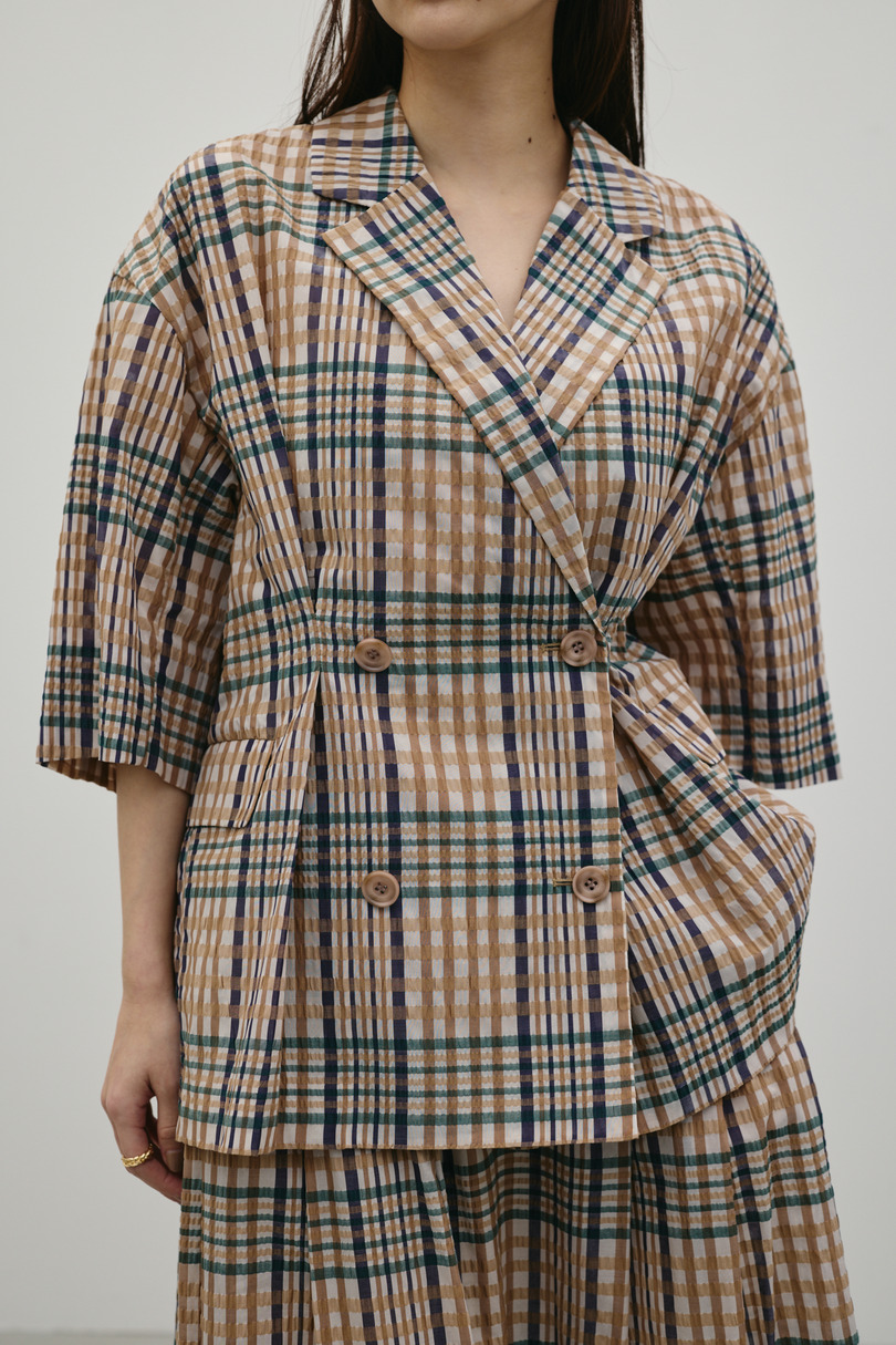 シアーチェックジャケット 詳細画像 柄BEG 9