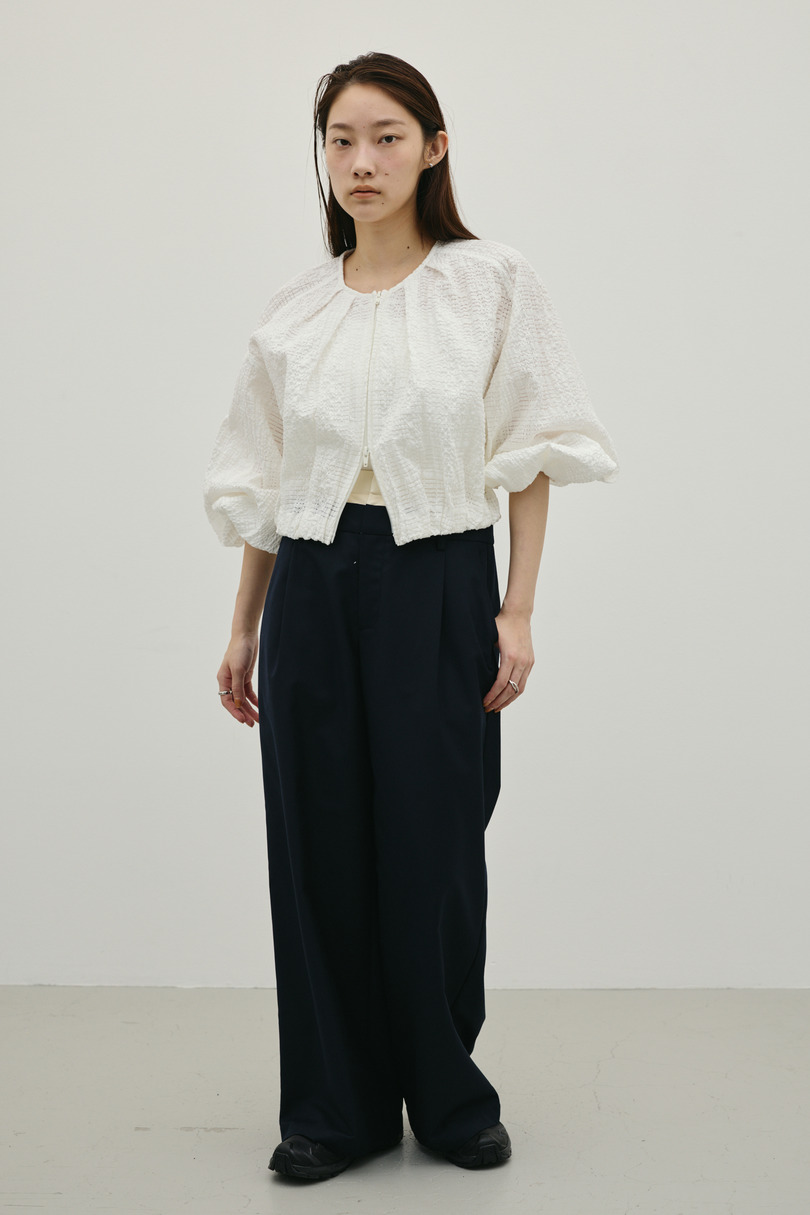 ボリュームスリーブレースブルゾン 詳細画像 WHT 2