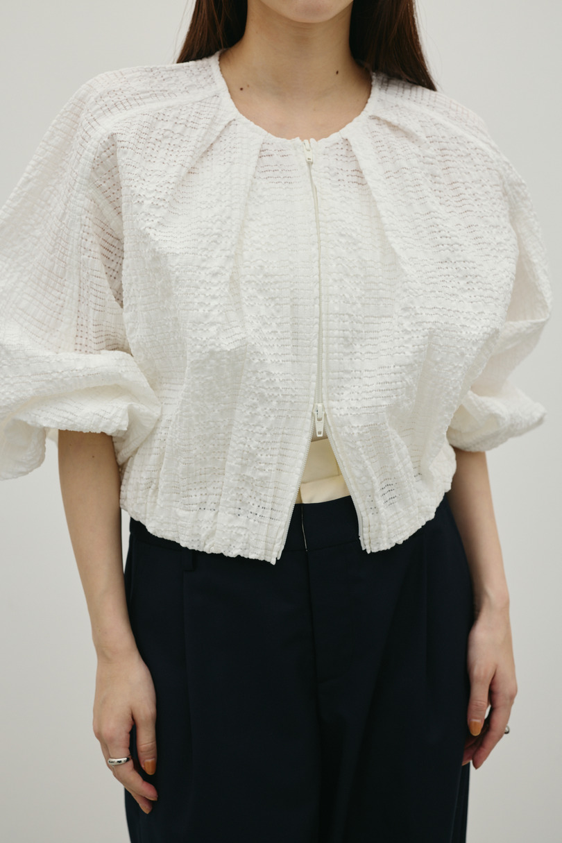 ボリュームスリーブレースブルゾン 詳細画像 WHT 5