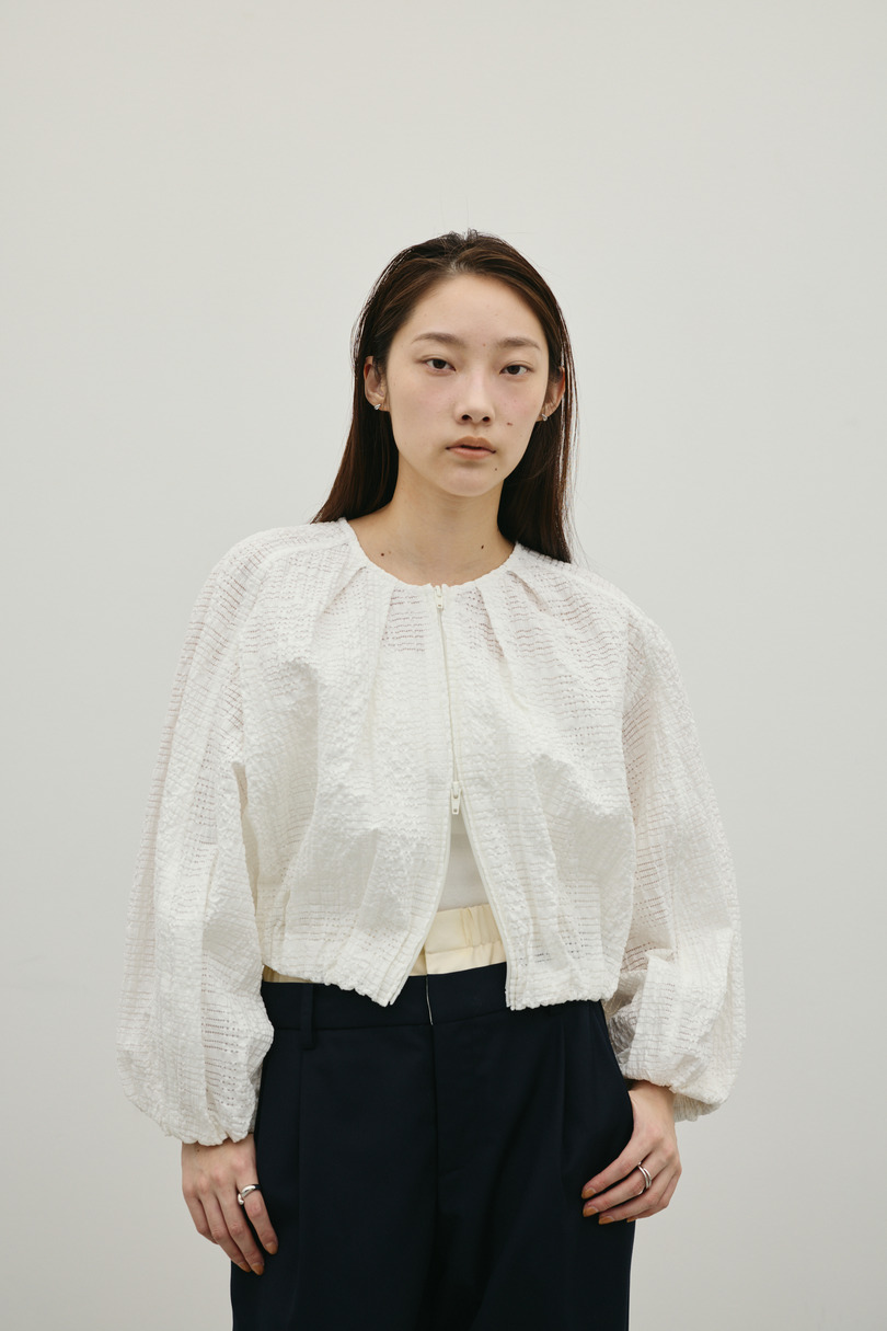 ボリュームスリーブレースブルゾン 詳細画像 WHT 9