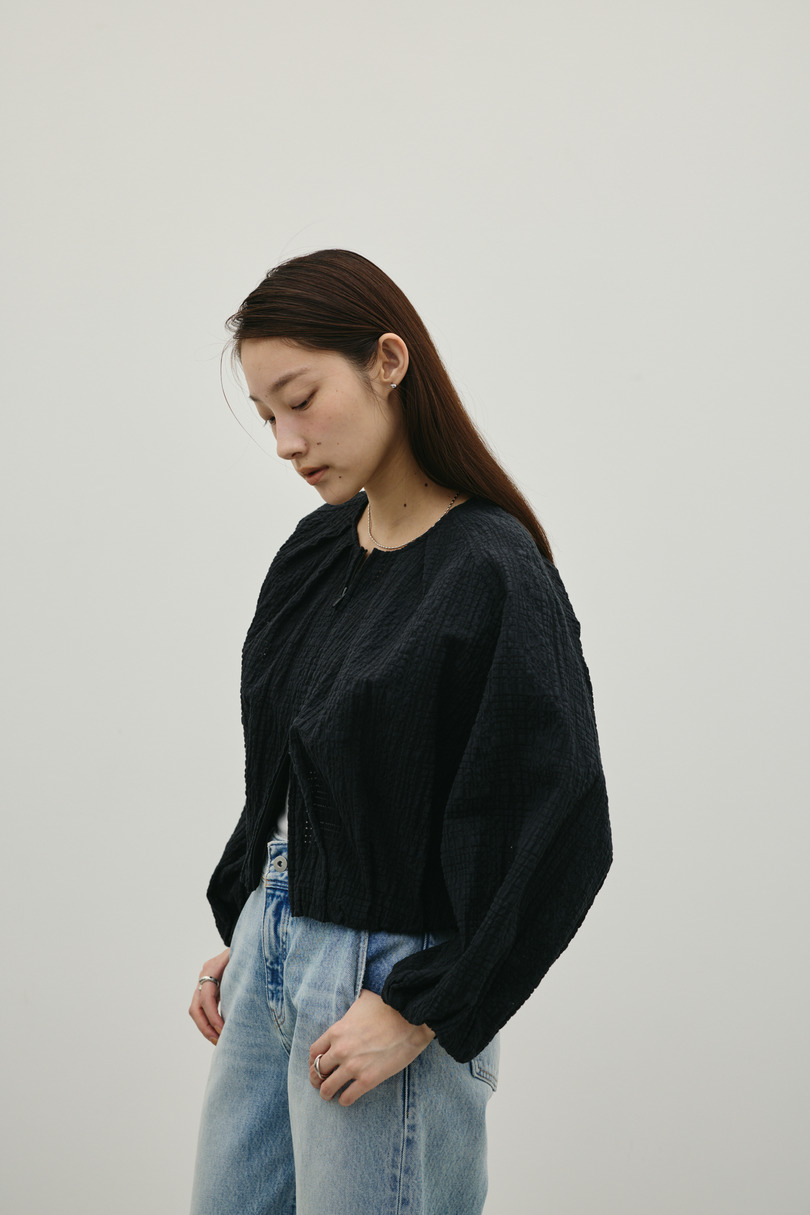 ボリュームスリーブレースブルゾン 詳細画像 BLK 7