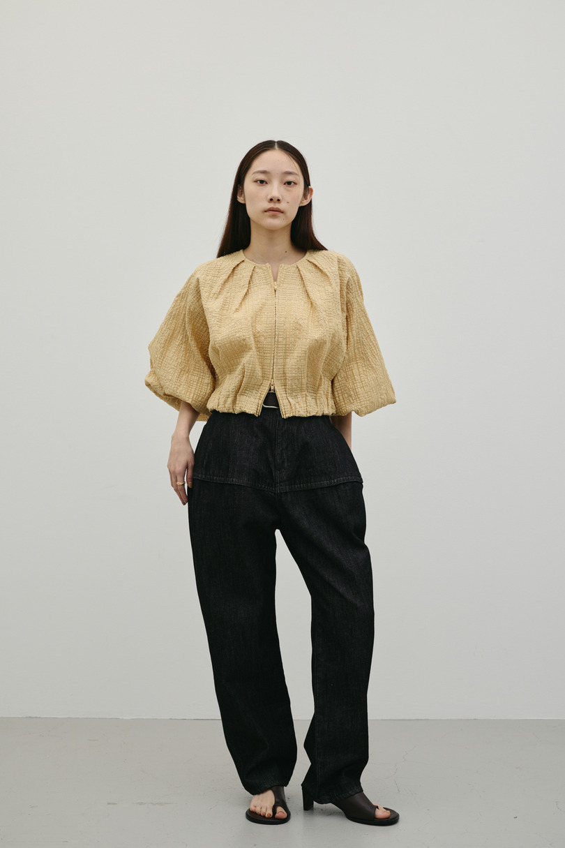 ボリュームスリーブレースブルゾン 詳細画像 YEL 2