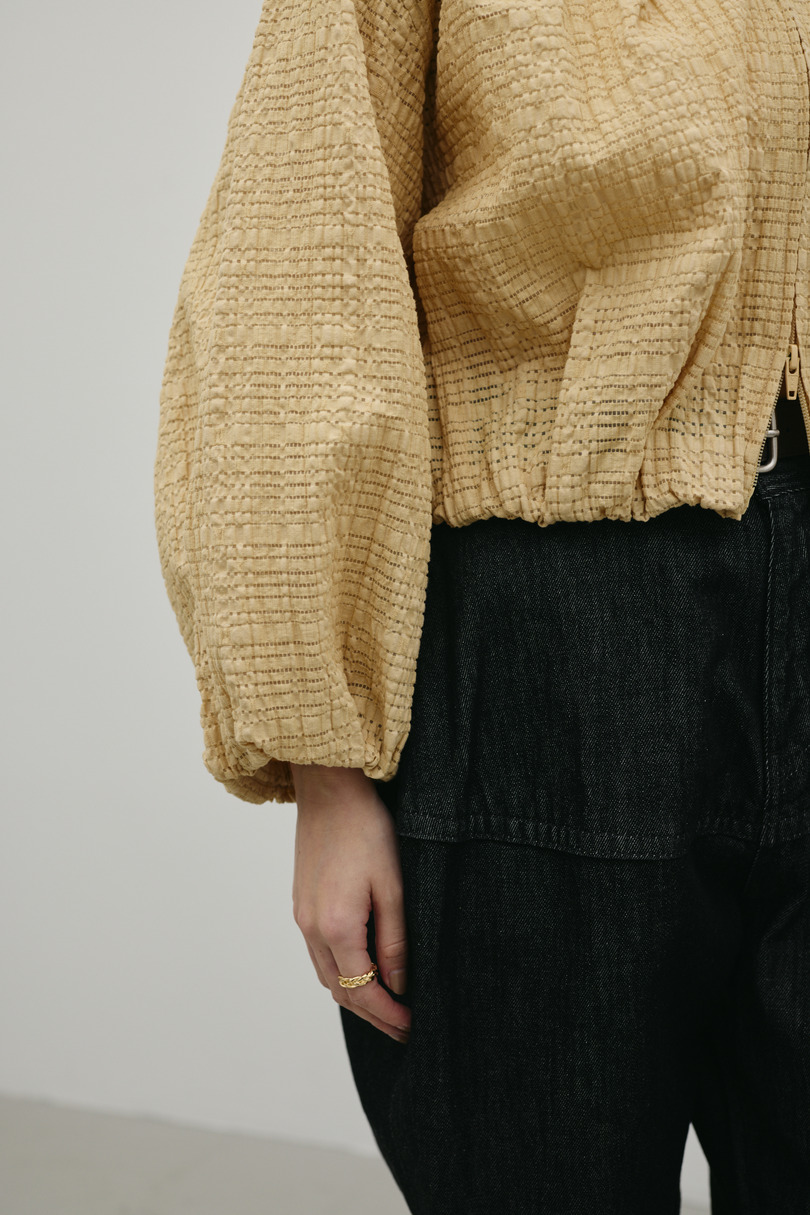 ボリュームスリーブレースブルゾン 詳細画像 YEL 8