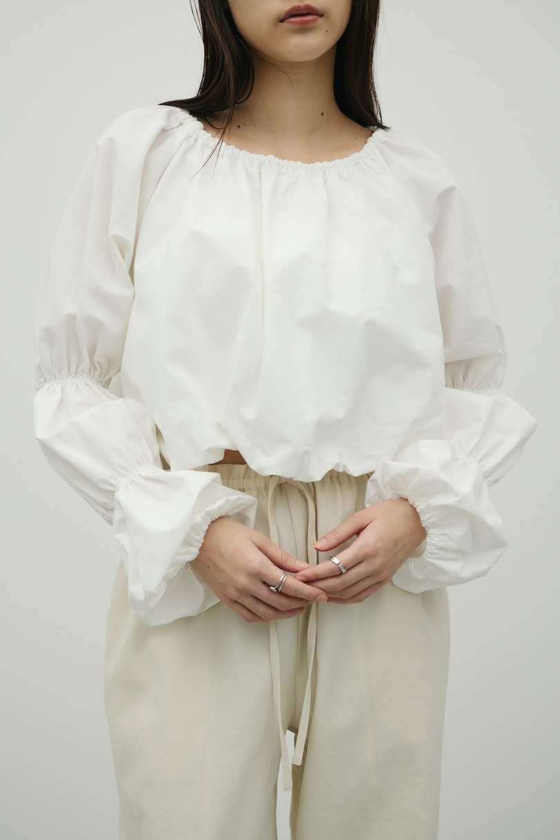 ランタンスリーブオフショルトップ 詳細画像 WHT 8