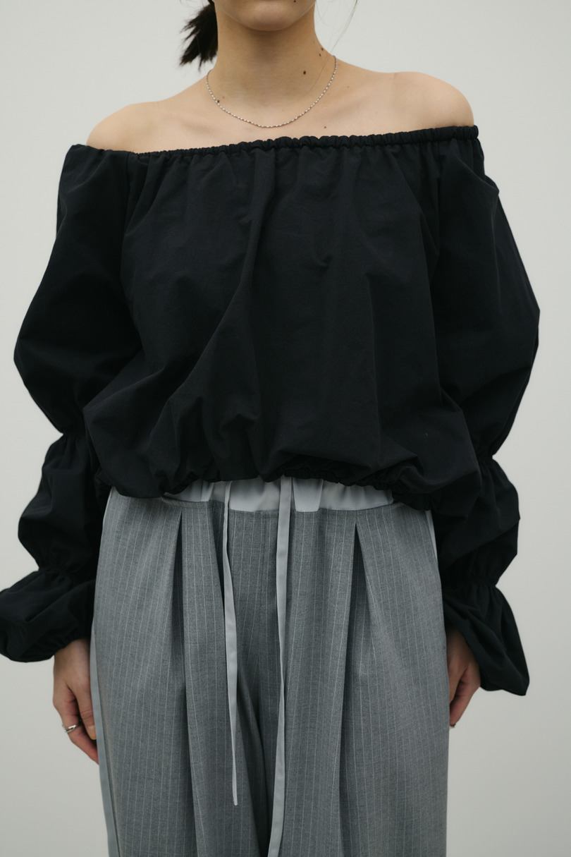 ランタンスリーブオフショルトップ 詳細画像 BLK 4