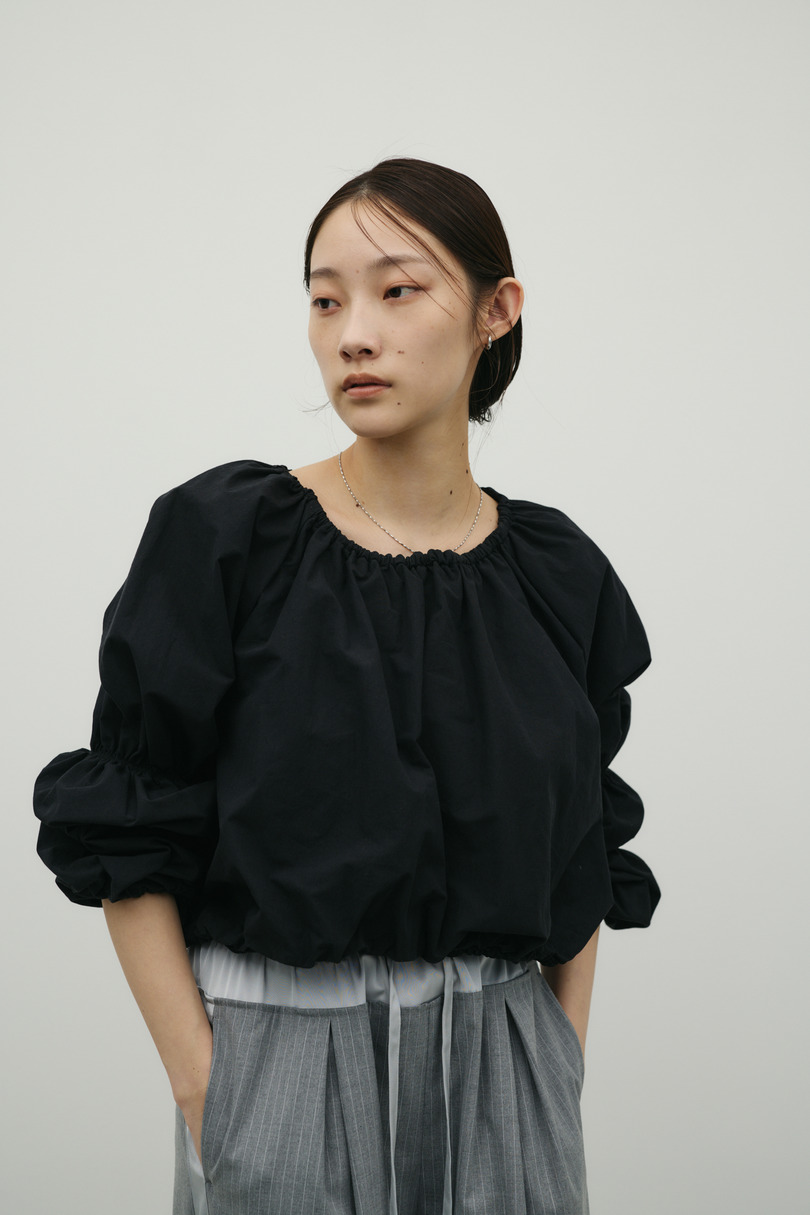 ランタンスリーブオフショルトップ 詳細画像 BLK 7