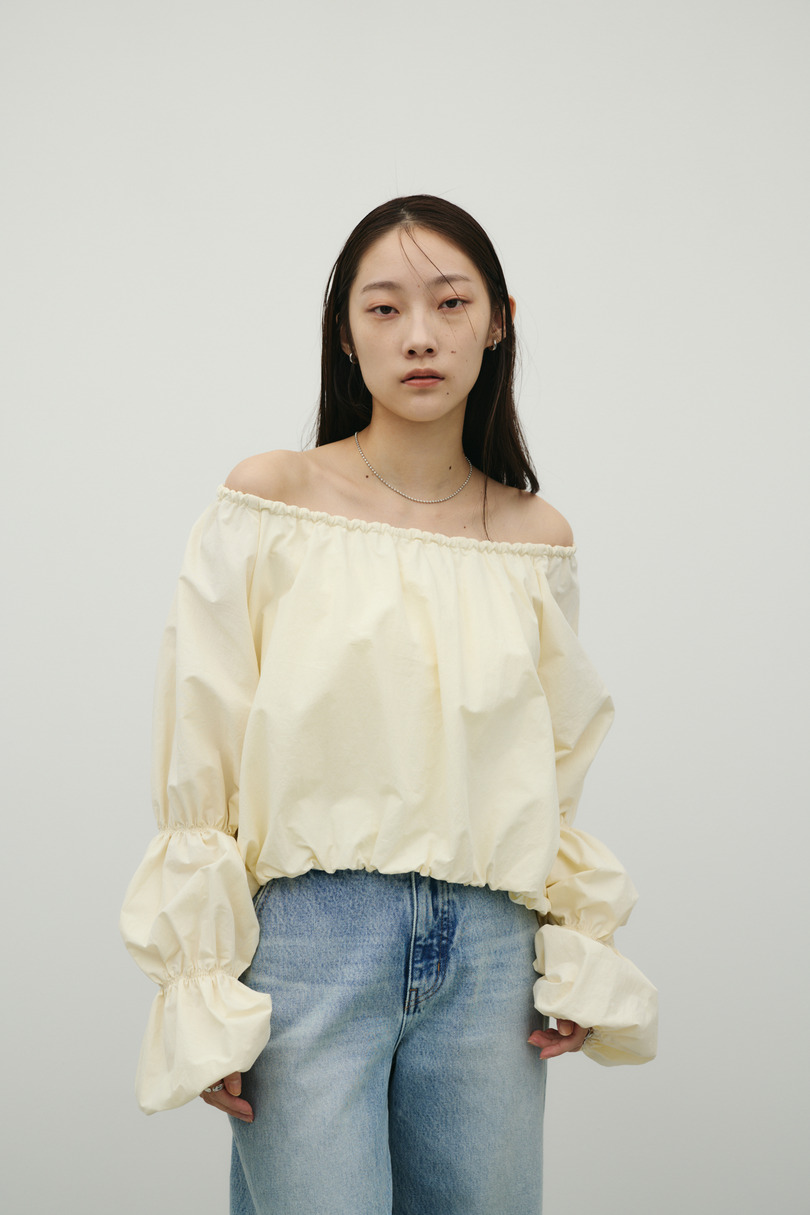 ランタンスリーブオフショルトップ 詳細画像 YEL 5