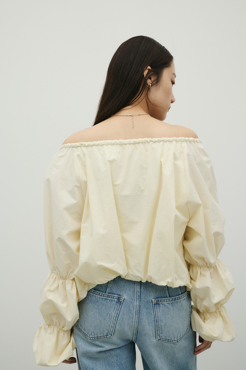 ランタンスリーブオフショルトップ 詳細画像 YEL 8