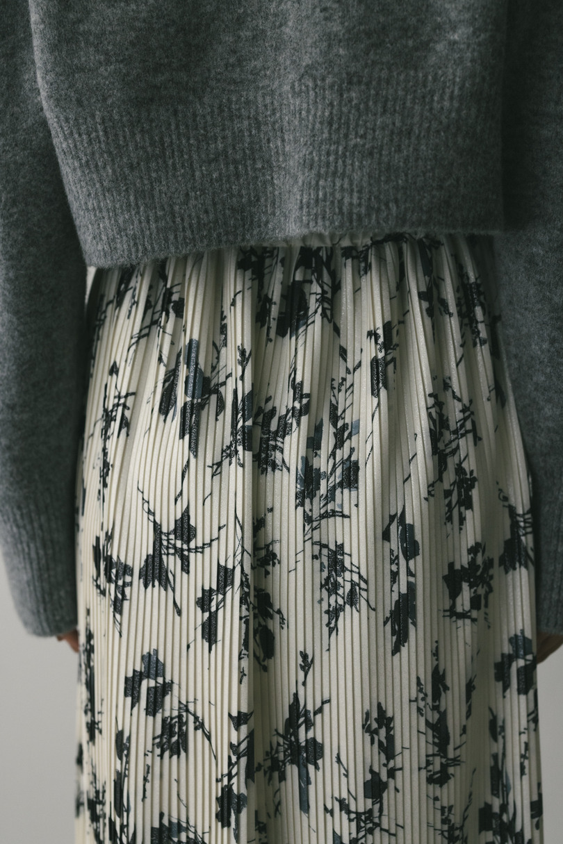 フラワープリントプリーツスカート 詳細画像 WHT 8