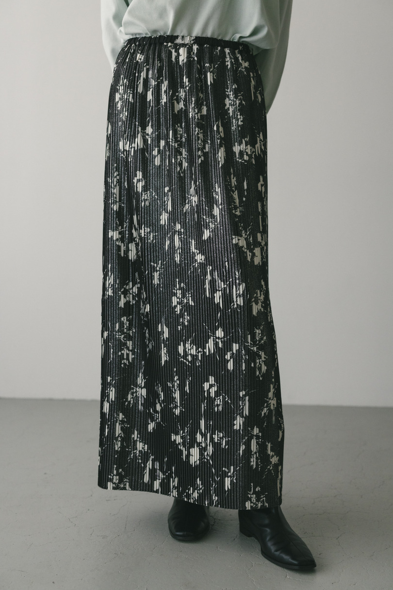 フラワープリントプリーツスカート