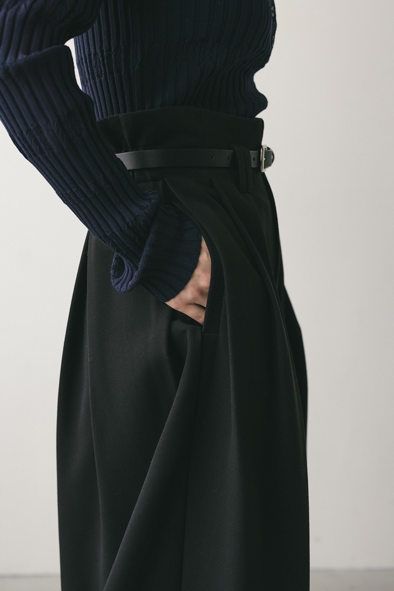ハイウエストタックワイドパンツ 詳細画像 BLK 5
