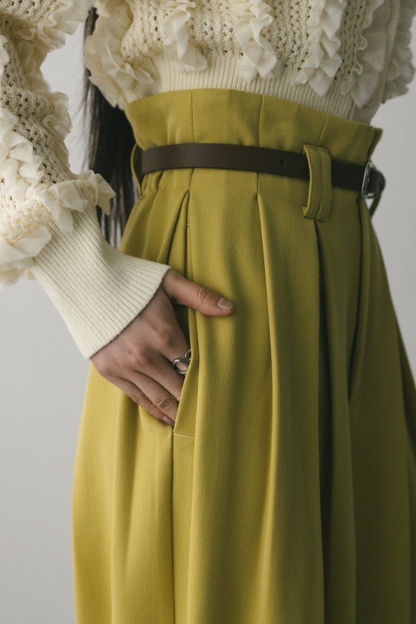 ハイウエストタックワイドパンツ 詳細画像 YEL 4