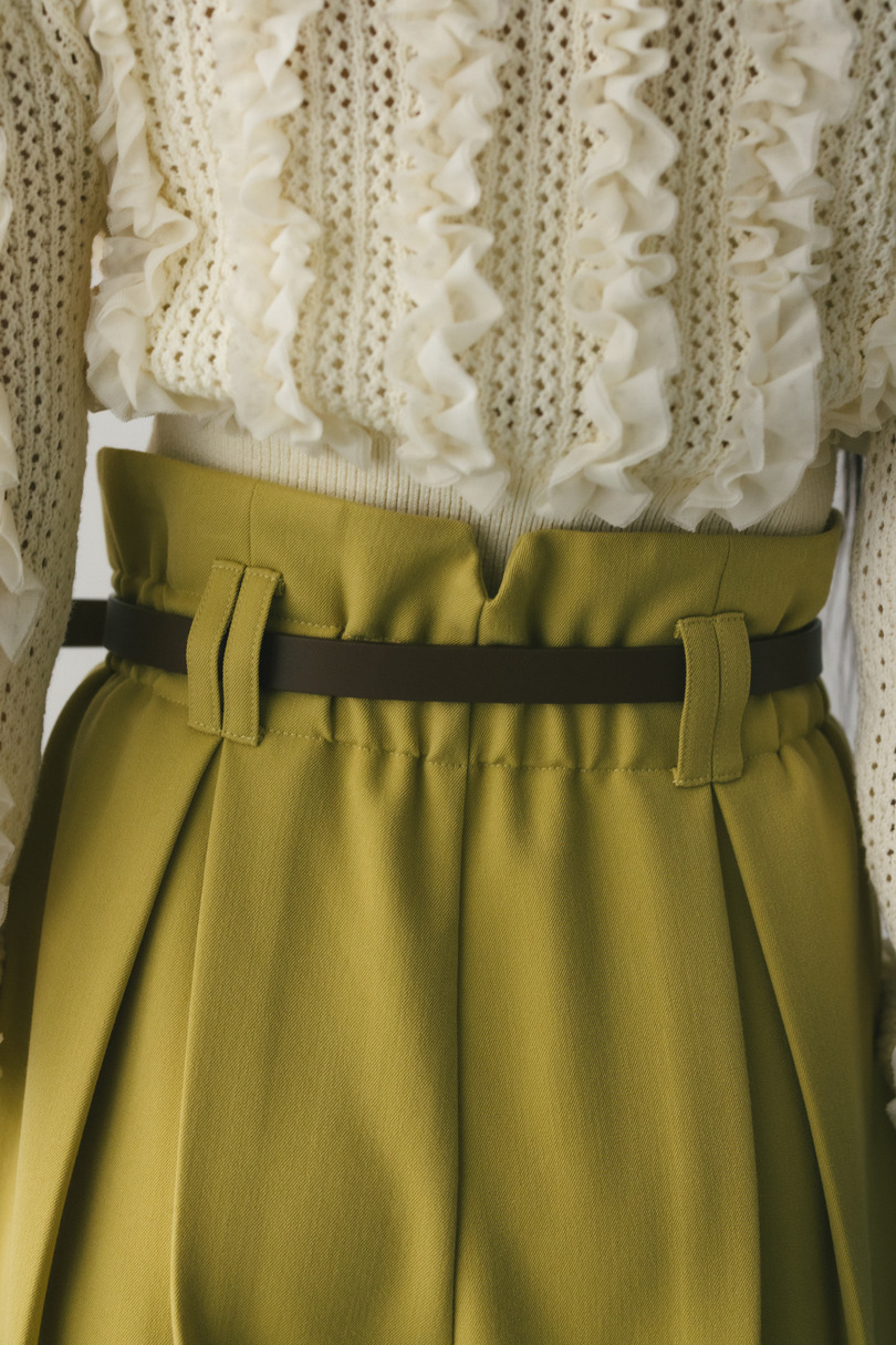 ハイウエストタックワイドパンツ 詳細画像 YEL 7