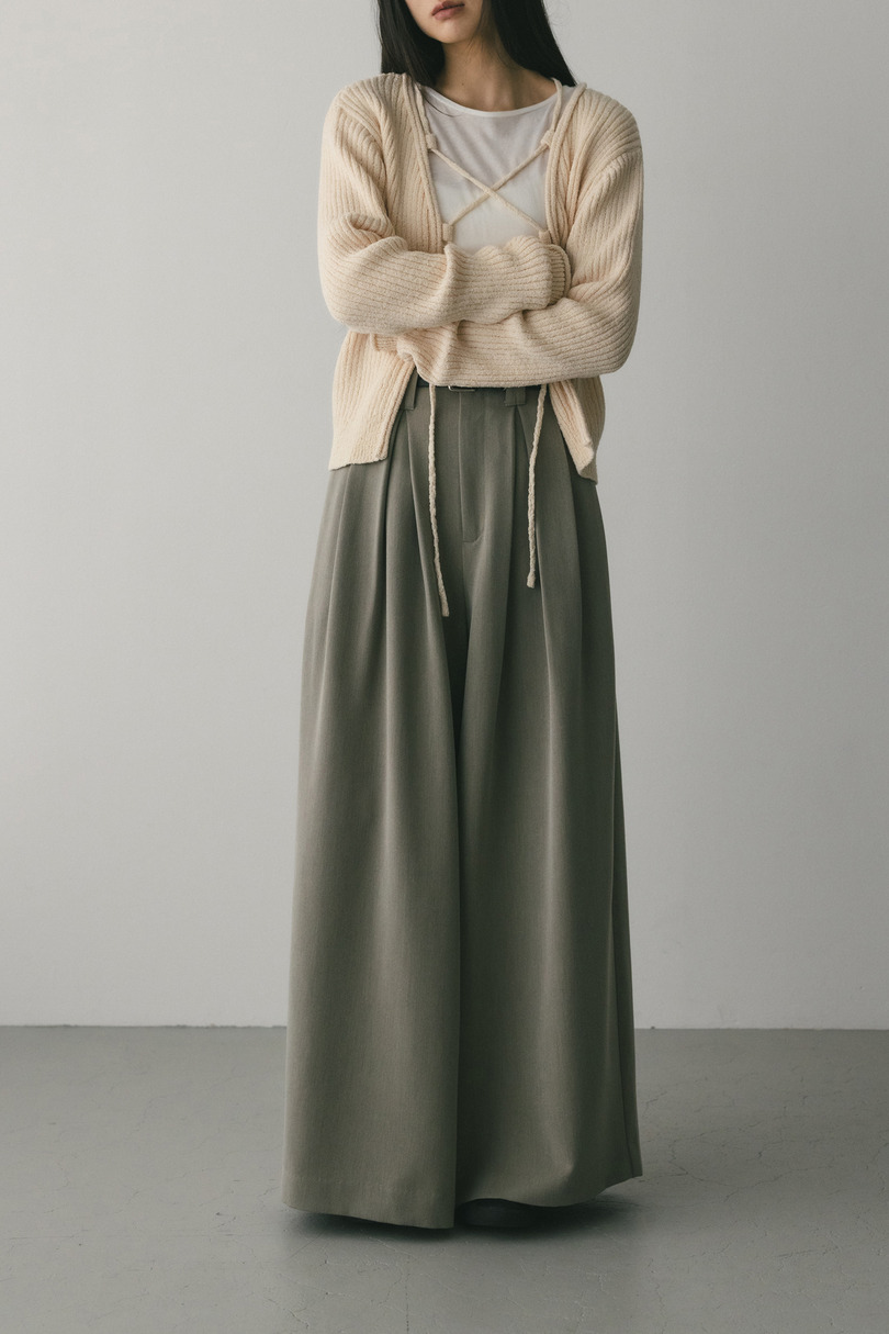 ハイウエストタックワイドパンツ 詳細画像 L/BEG 3