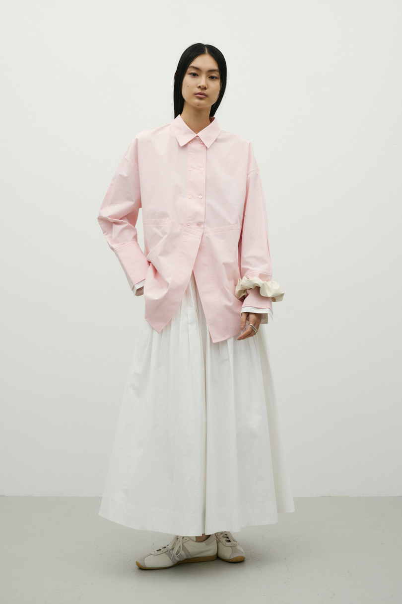 タックプリーツフレアスカート 詳細画像 WHT 2