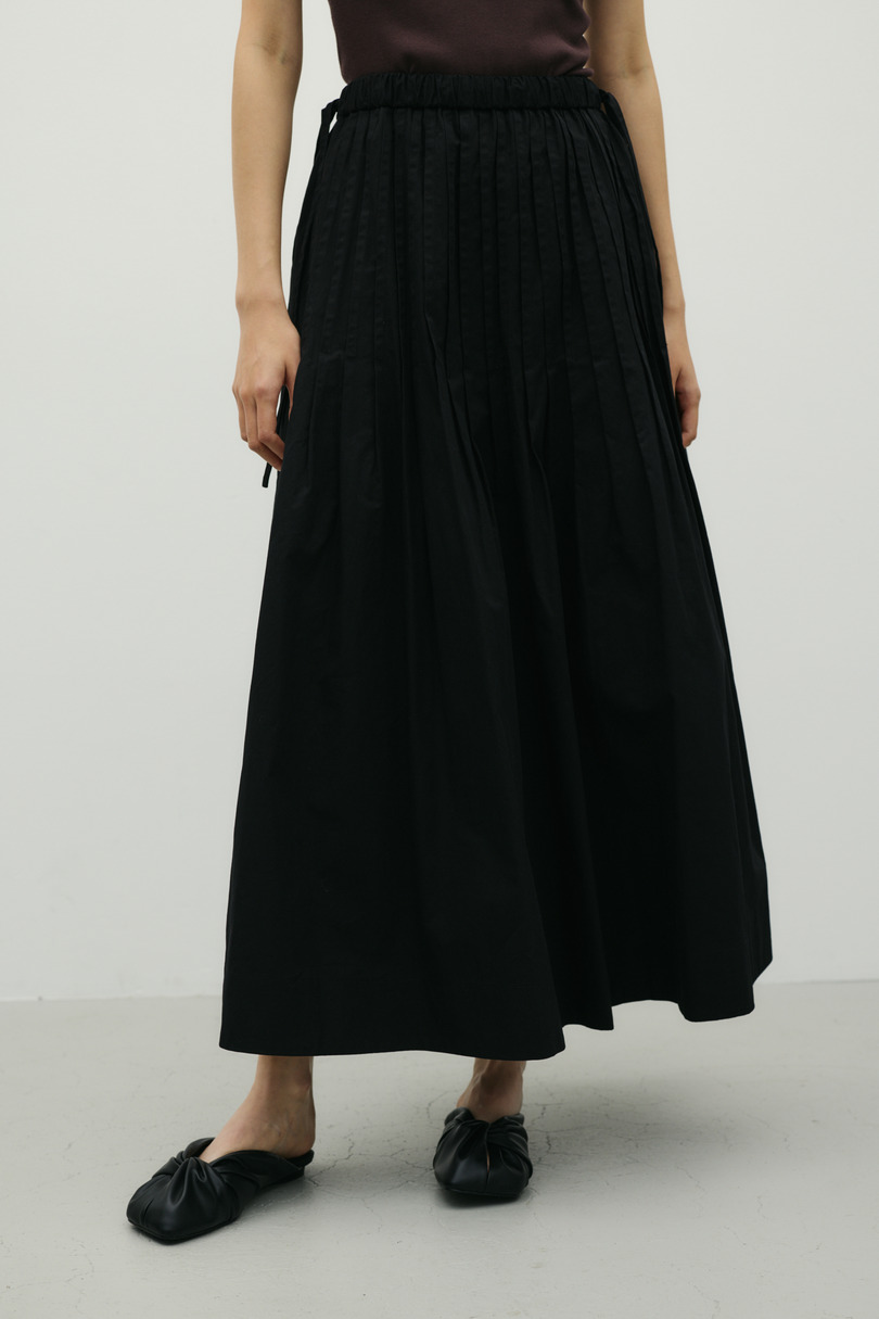 タックプリーツフレアスカート 詳細画像 BLK 4