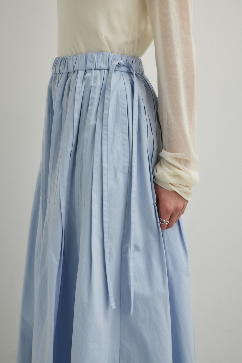 タックプリーツフレアスカート 詳細画像 SAX 8