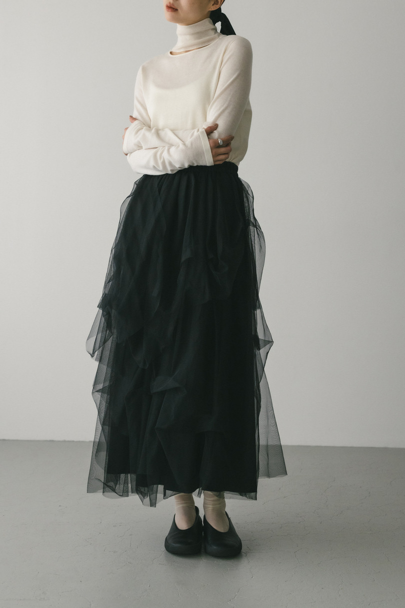 ランダムティアードチュールスカート 詳細画像 BLK 2