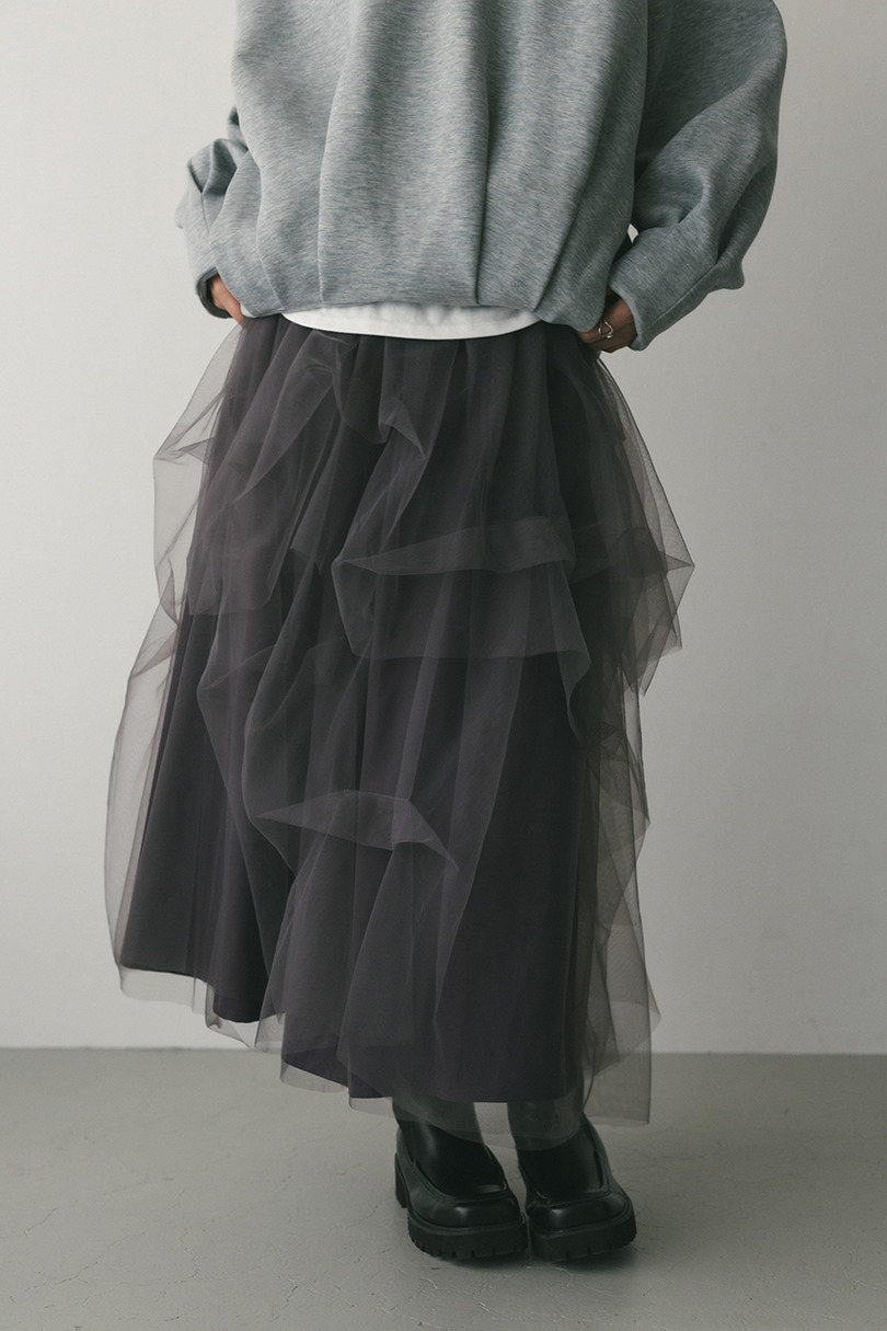 ランダムティアードチュールスカート 詳細画像 PUR 3