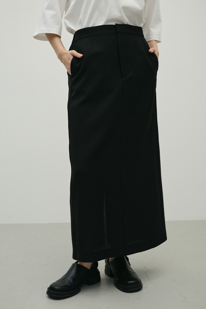 リネンライクストレートスカート 詳細画像 BLK 6