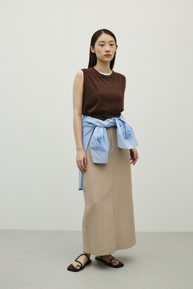 リネンライクストレートスカート