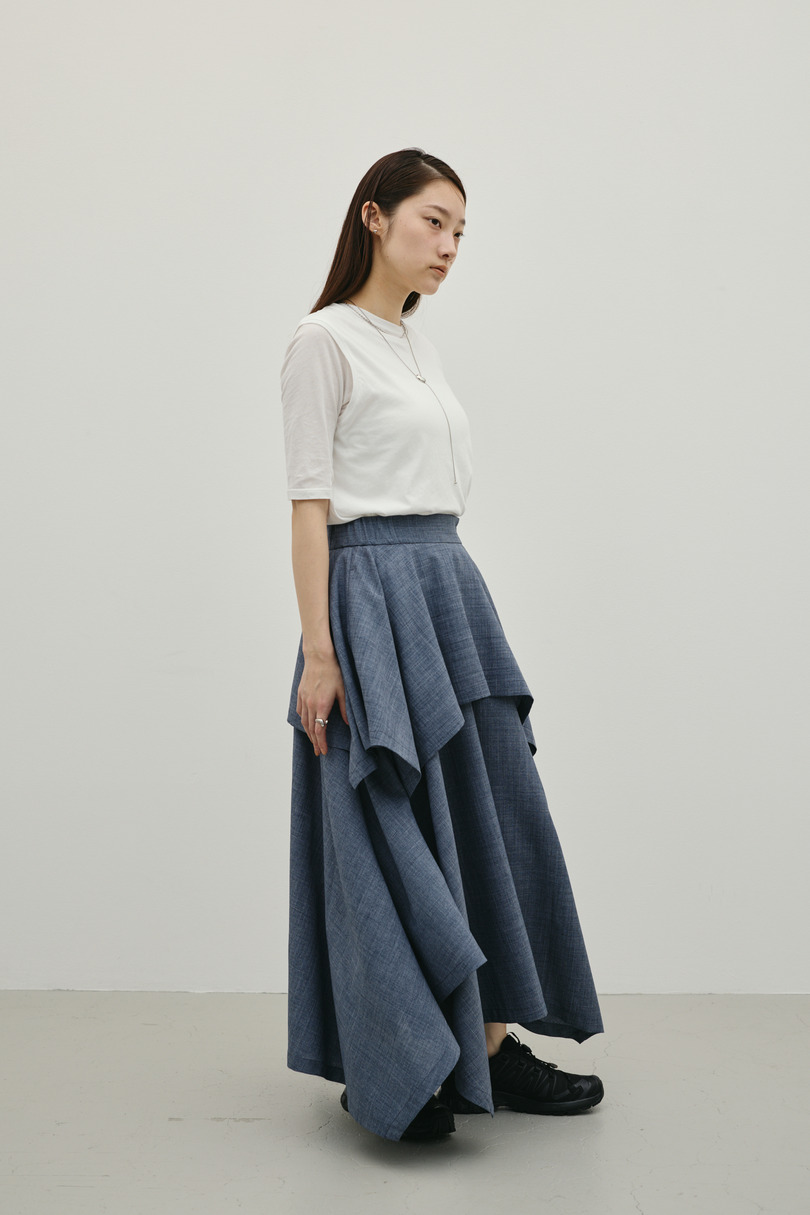 レイヤードフレアスカート 詳細画像 GRY 2