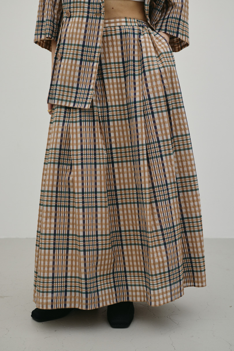 シアーチェックスカート