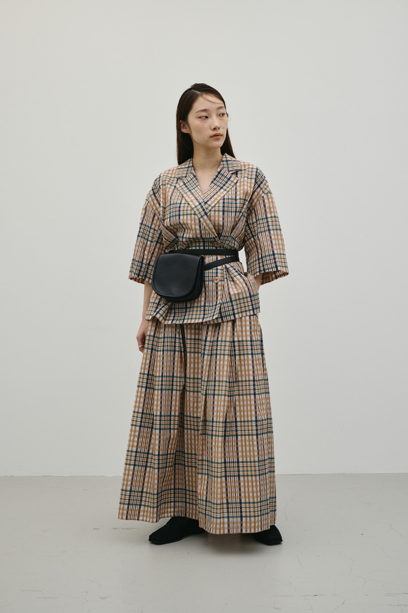 シアーチェックスカート 詳細画像 柄BEG 4