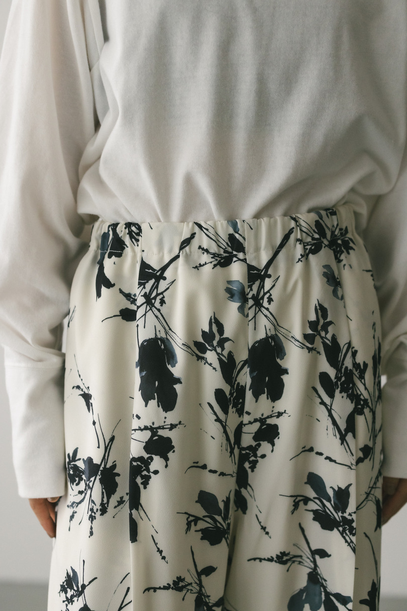 フラワープリントリラックスパンツ 詳細画像 WHT 4